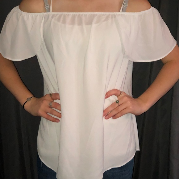 White Blouse - Off Shoulder - Picture 1 of 2